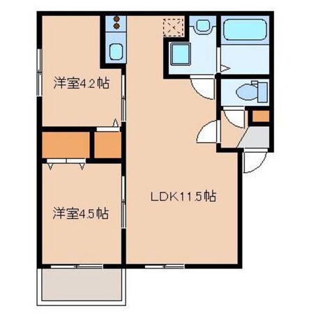 和白駅 徒歩3分 3階の物件間取画像